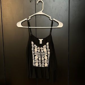 Forever 21 Flow Patterned Cropped Tank Top